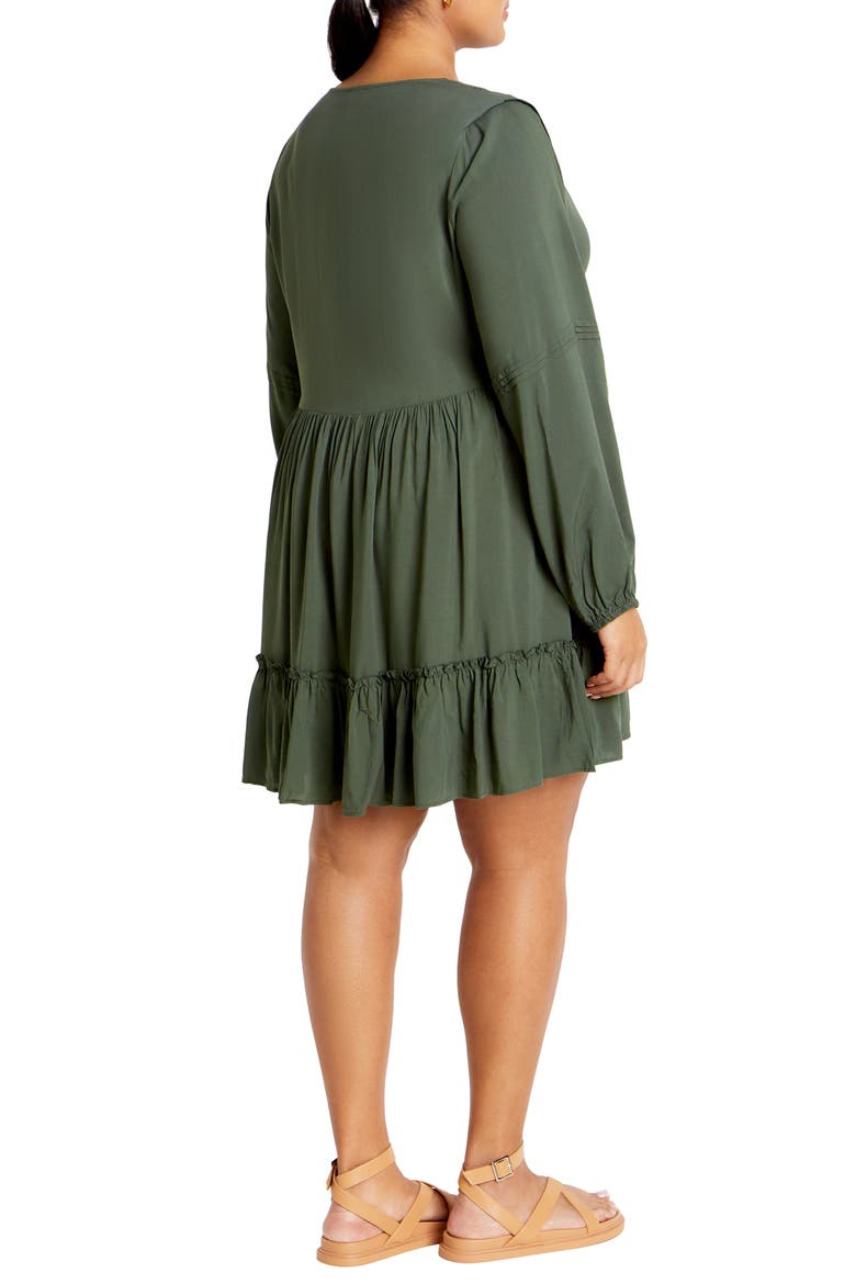 Alinda Long Sleeve Dress, Alternate, color, KHAKI