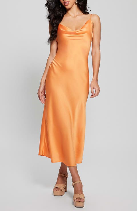 Akilina Satin Midi Slipdress