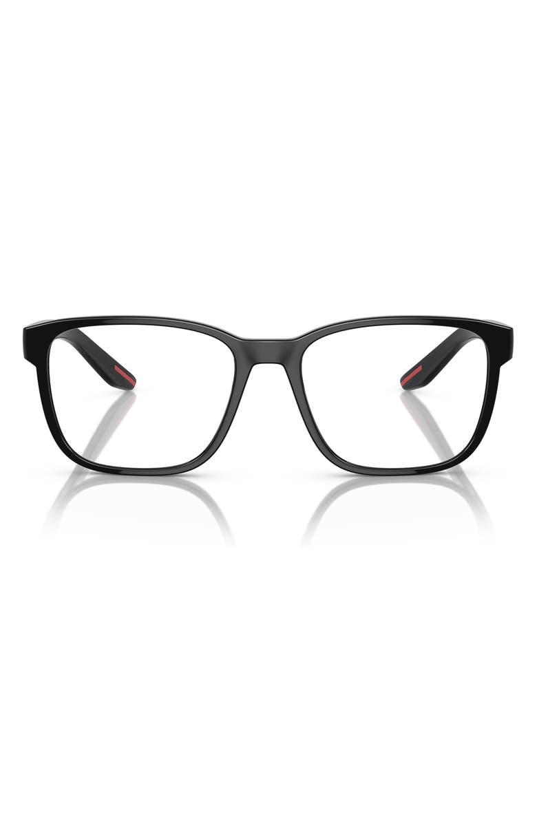 Prada Linea Rossa 57mm Pillow Optical Glasses, Main, color,