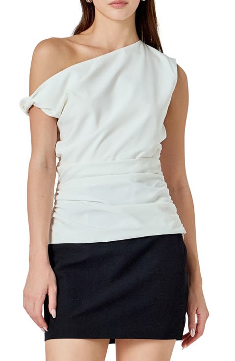 Drape One-Shoulder Top