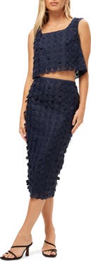 Trina Turk Dita 2 Embroidered Midi Skirt