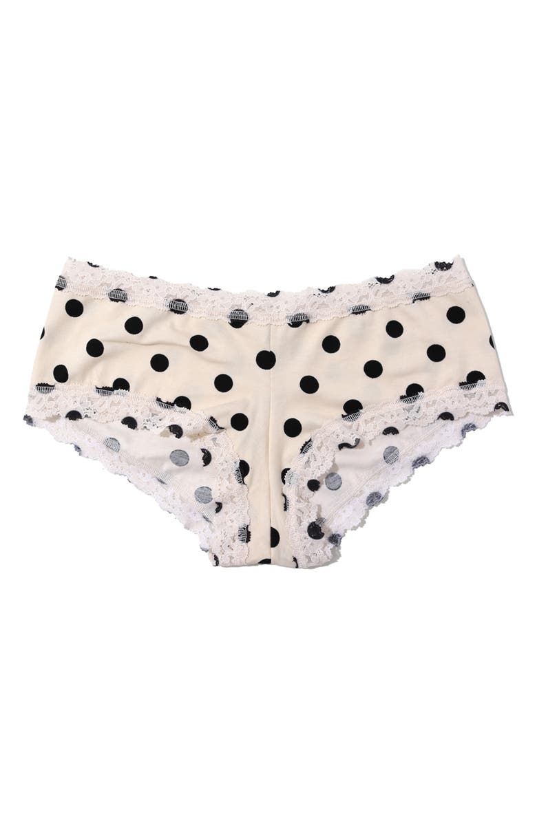 Hanky Panky Floral Print Supima<sup>®</sup> Cotton Boyshorts, Alternate, color, Poke A Dot