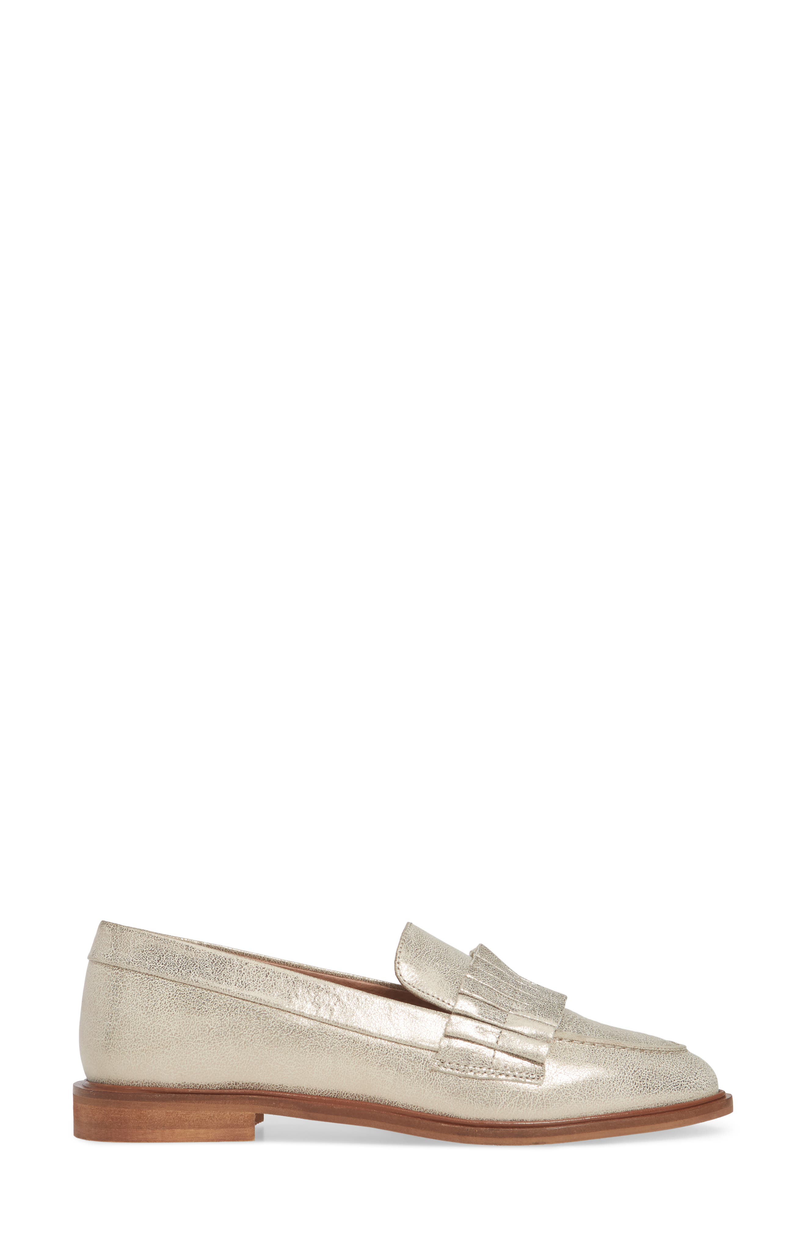 Powerful Loafer, Alternate, color, METALLIC SILVER LEATHER