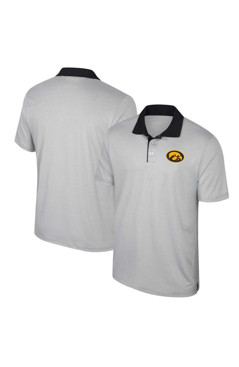 COLOSSEUM Men's Colosseum Gray Iowa Hawkeyes Big & Tall Tuck Striped Polo, Alternate, color, Gray