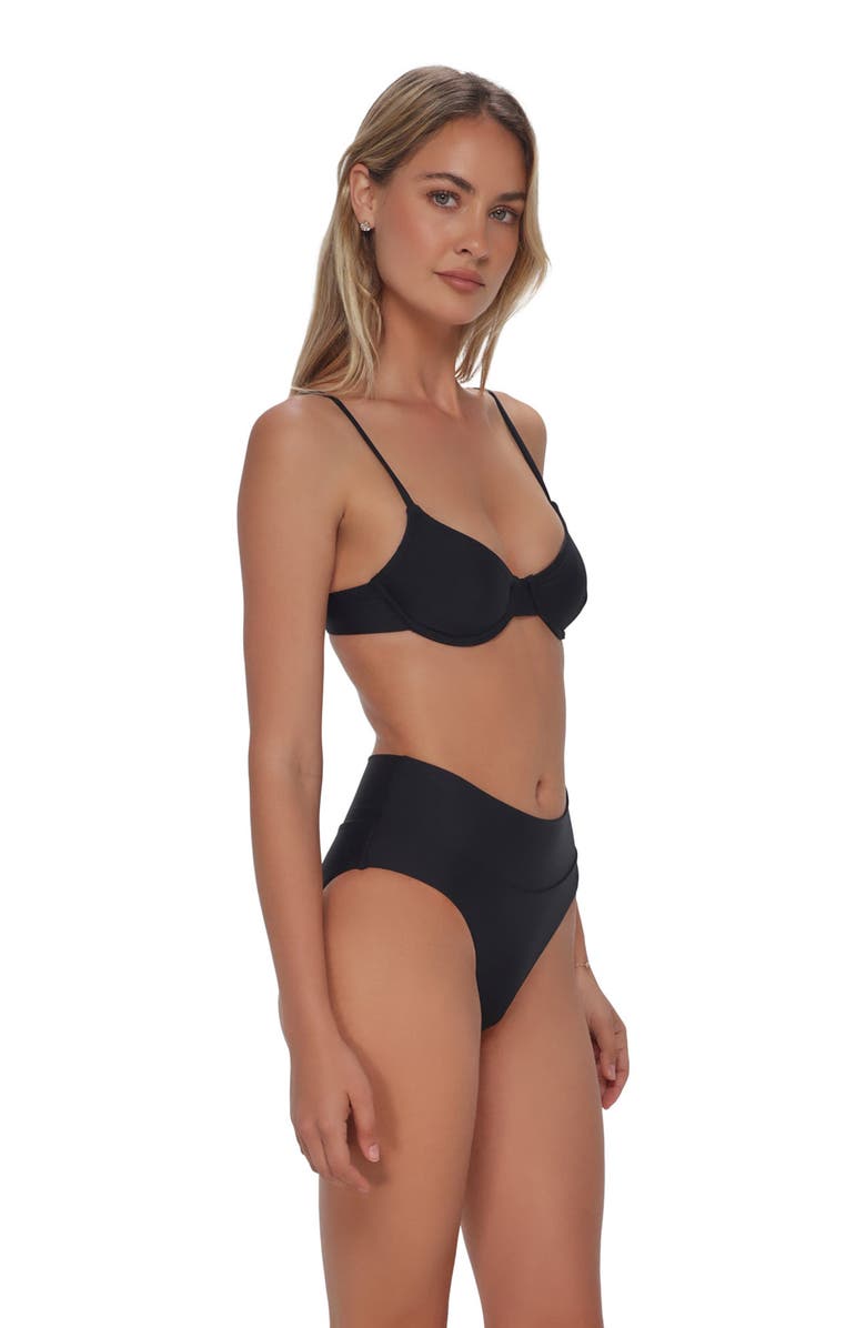 Swim Systems Laura Fold Over Bikini Swim Bottoms, Alternate, color, Black