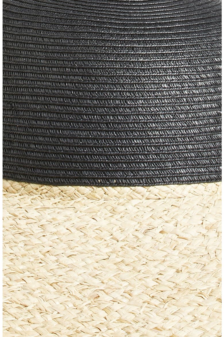 Colorblock Floppy Sun Hat, Alternate, color, BLACK COMBO