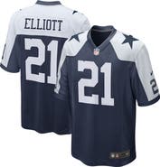 Nike Men's Nike Ezekiel Elliott Navy Dallas Cowboys Alternate Game Team Jersey