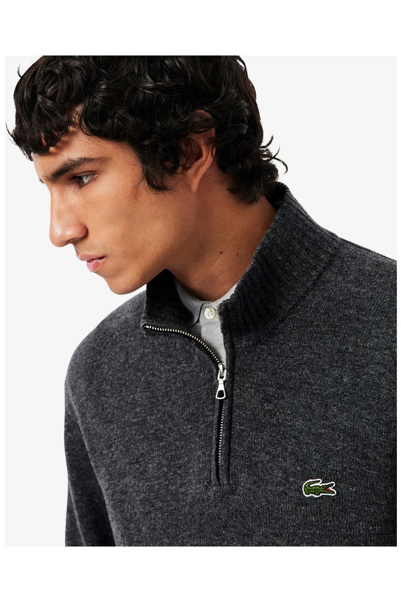 Classic Fit Wool Quarter Zip Sweater, Alternate, color, PITCH CHINE