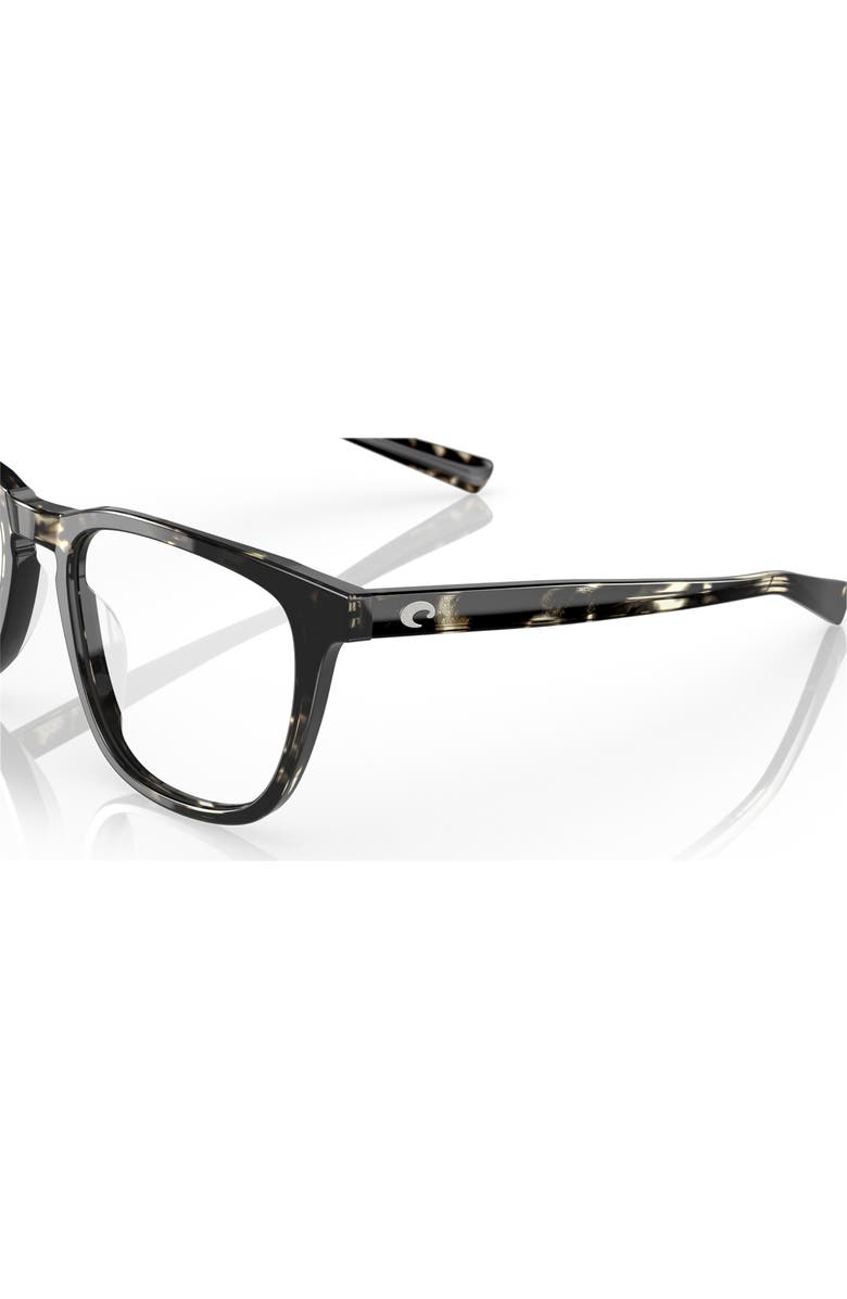 Costa 53mm Rectangle optical glasses, Alternate, color, Black