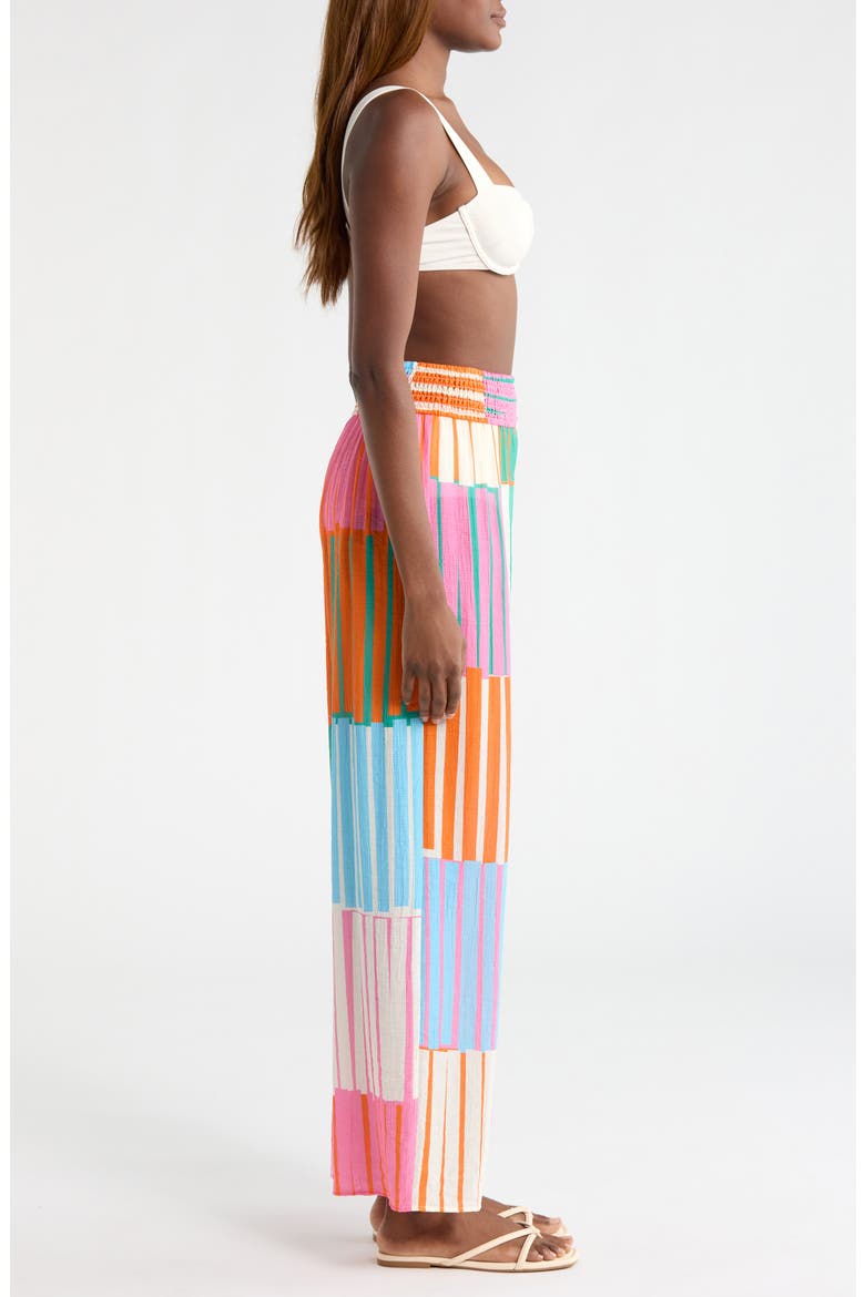 Eliza Cover-Up Pants, Alternate, color, FUCHSIA STRIPES
