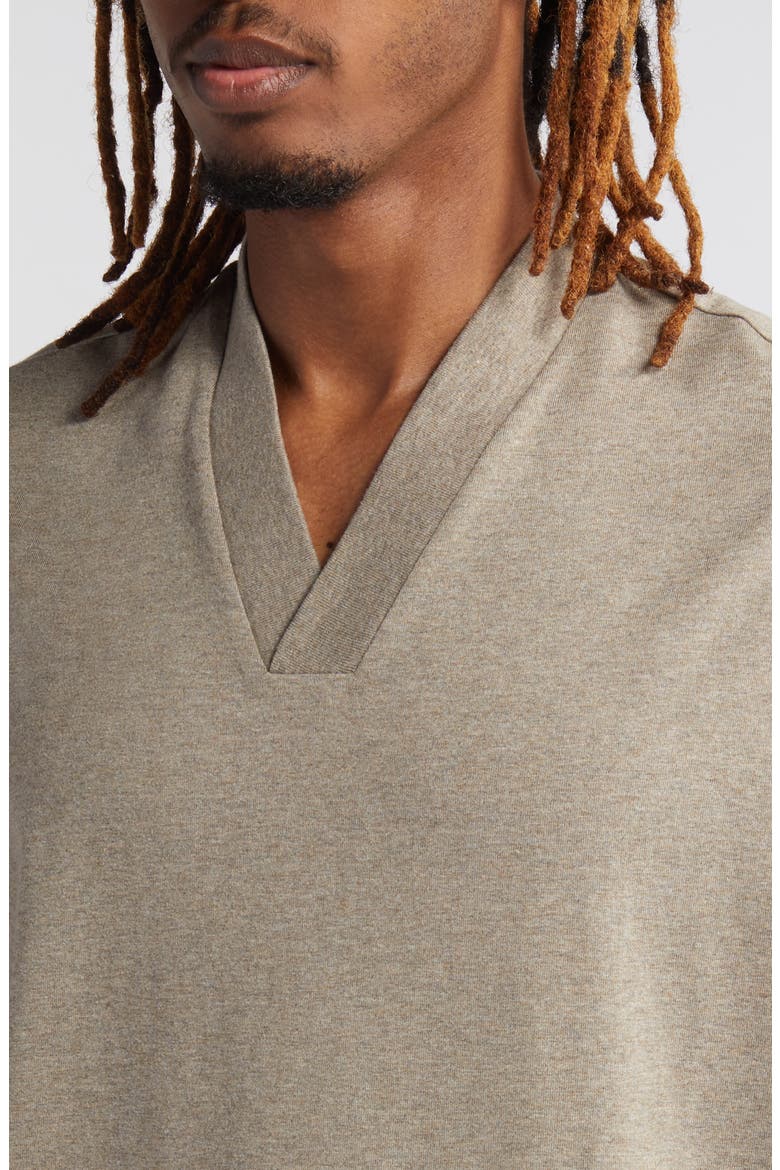 V-Neck Cotton T-Shirt, Alternate, color, HEATHER GREY