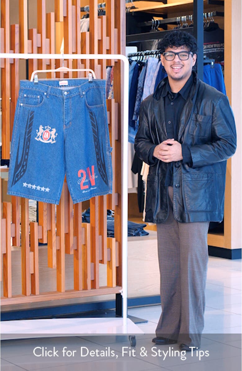 Rider Graphic Denim Shorts, sales video thumbnail