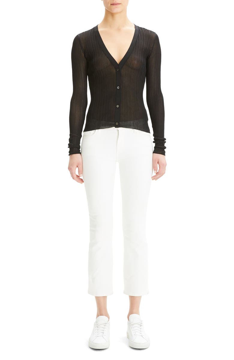 Theory Ribbed Cardigan, Alternate, color, 