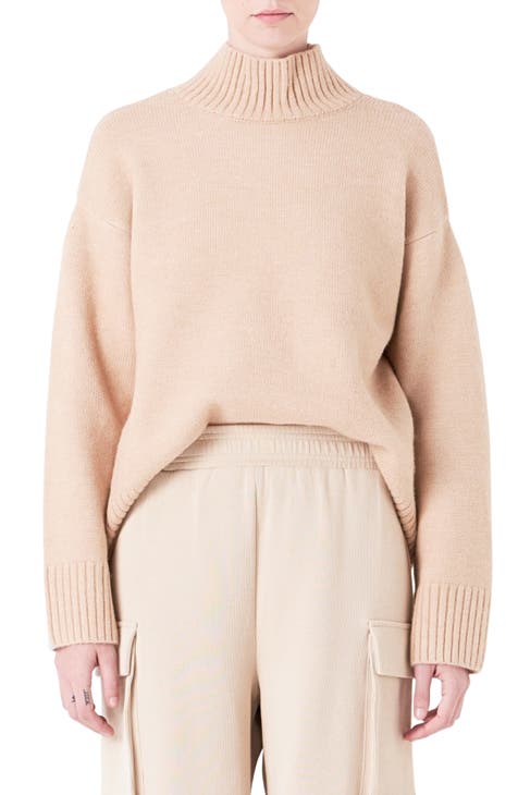 Cream colored mock turtleneck online