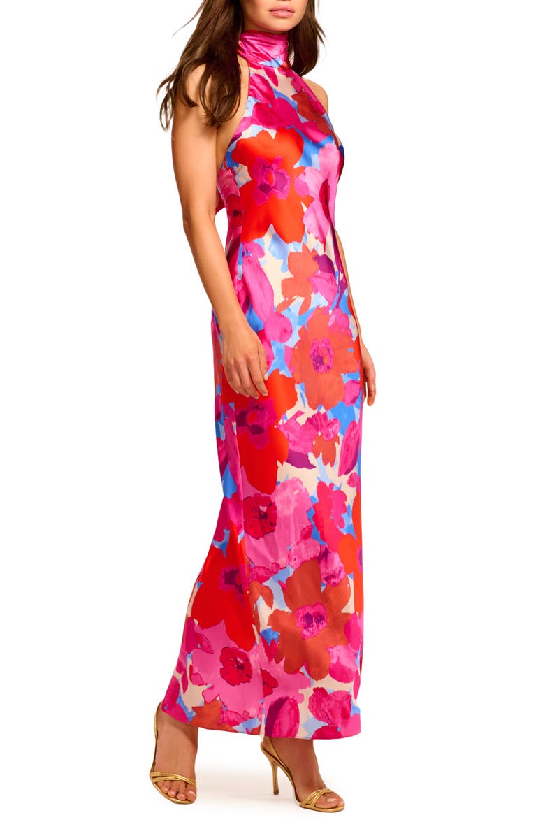 Ramy Brook Tatiana Floral Halter Gown, Main, color, 