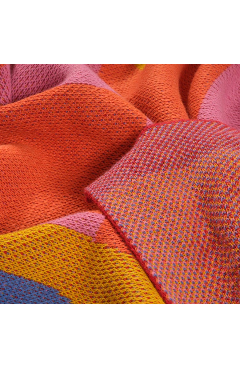 Zsa Zsa Zsu Moda Jacquard Knitted 100% Acrylic Throw 51X67 In Fun, Alternate, color, Pink