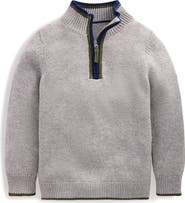 Mini Boden Kids' Heritage Half Zip Sweater