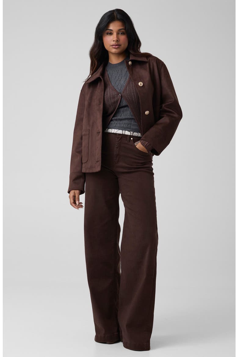 Grace Faux Suede Jacket, Alternate, color, G1EB-DARK