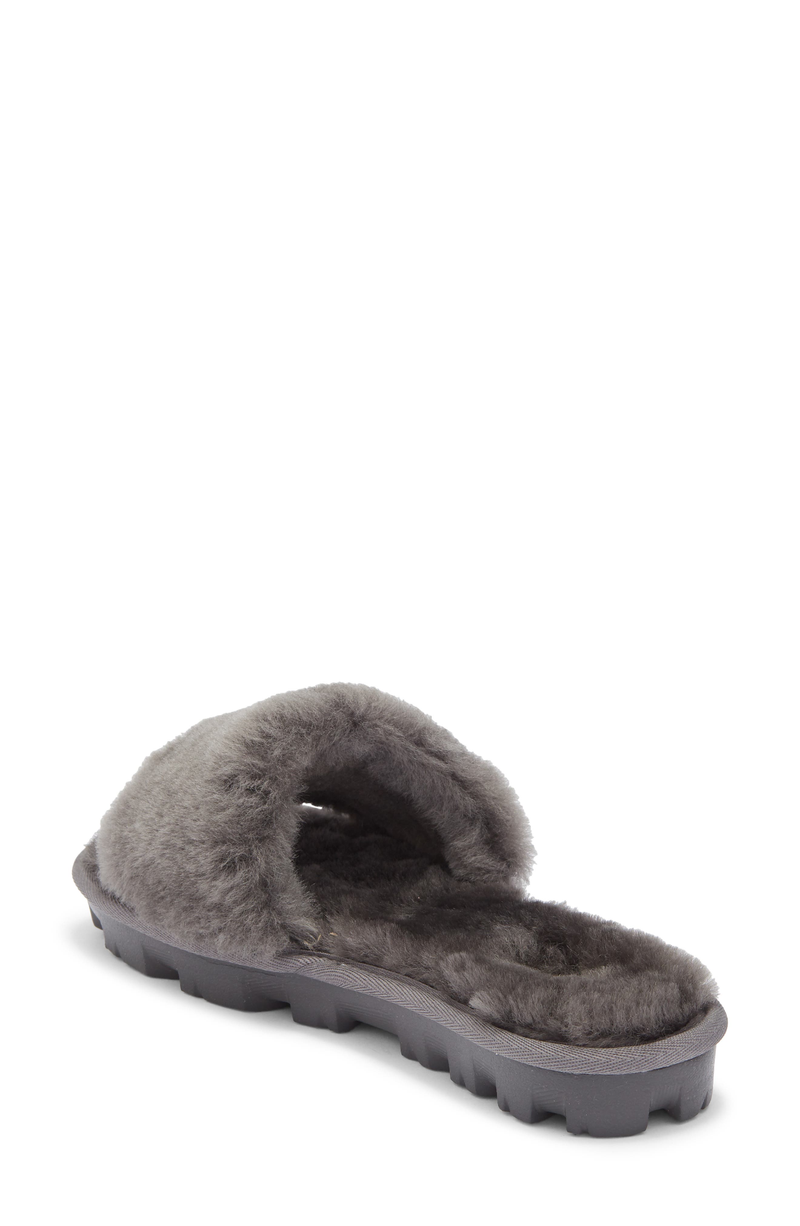 UGG<sup>®</sup> Cozette Genuine Shearling Slipper, Alternate, color, Charcoal