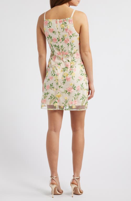 Sam Edelman Floral Embroidered Minidress In Multi