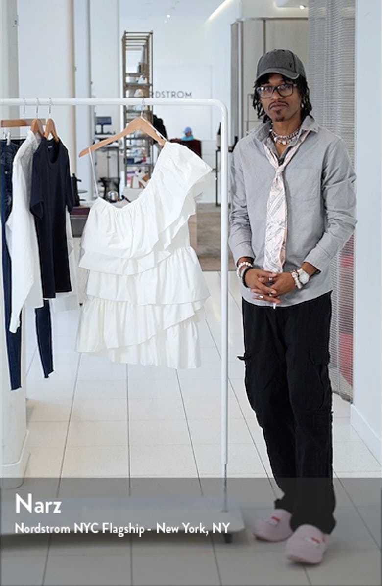 One-Shoulder Ruffle Minidress, sales video thumbnail