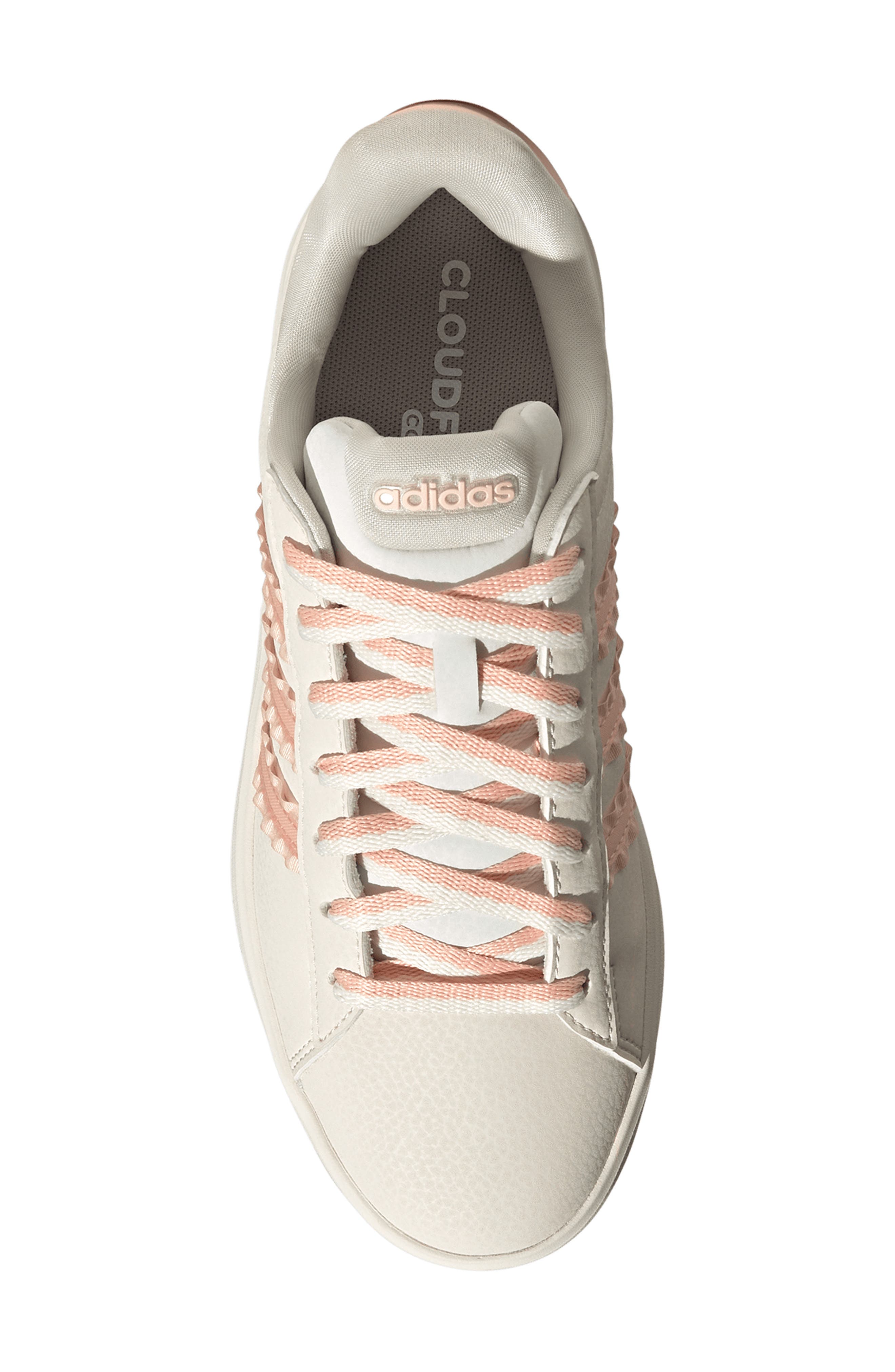 adidas Grand Court 3.0 Sneaker, Alternate, color, Core White/ Blush Pink/ Gum 3