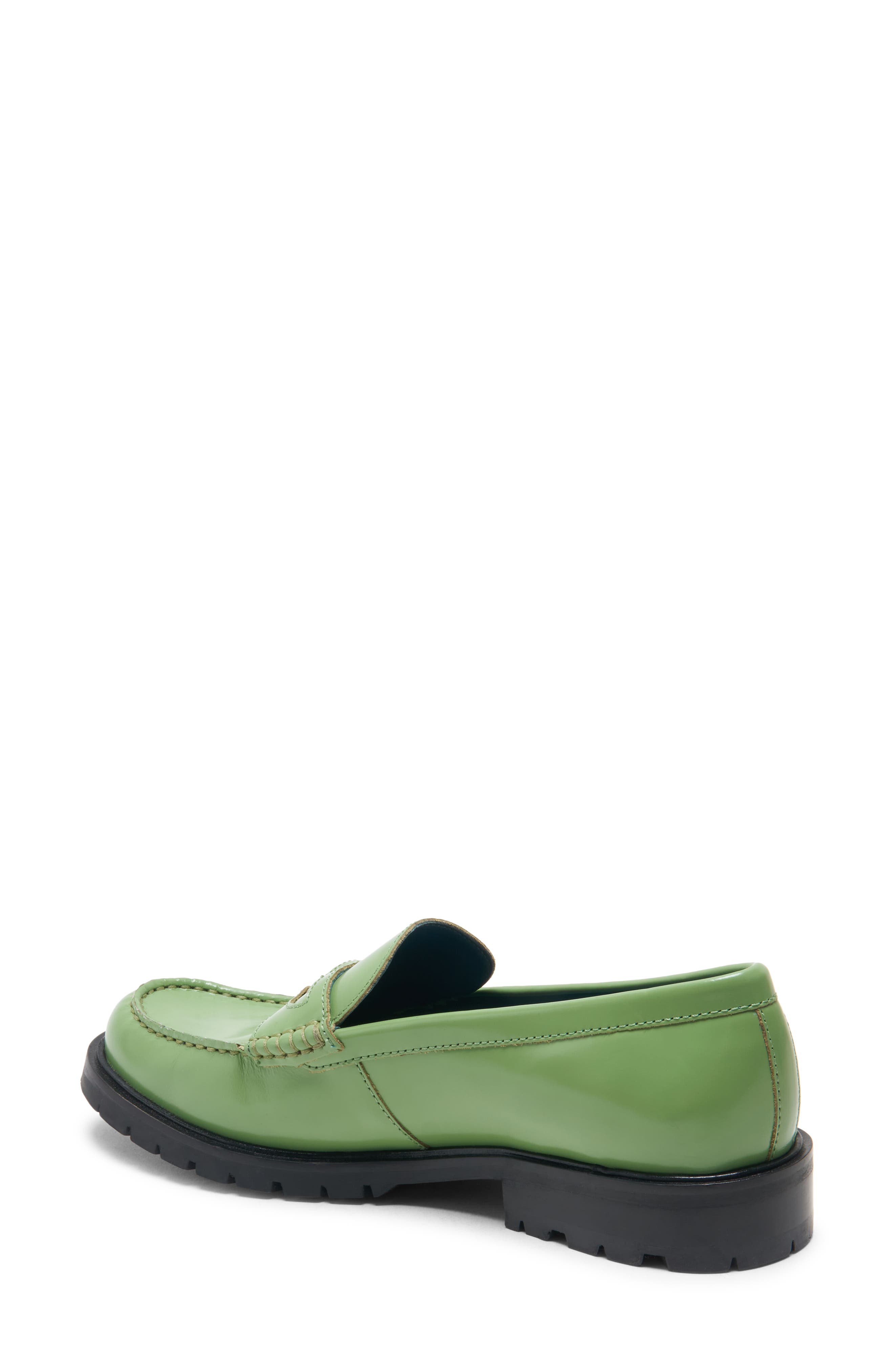Free People Liv Penny Loafer, Alternate, color, Green Apple