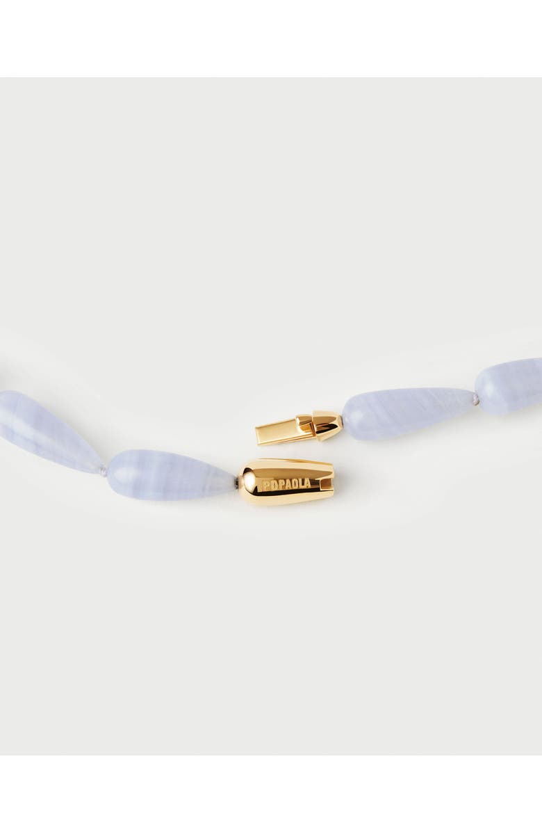 PDPAOLA Blue agate Drop necklace, Alternate, color, Blue Agate