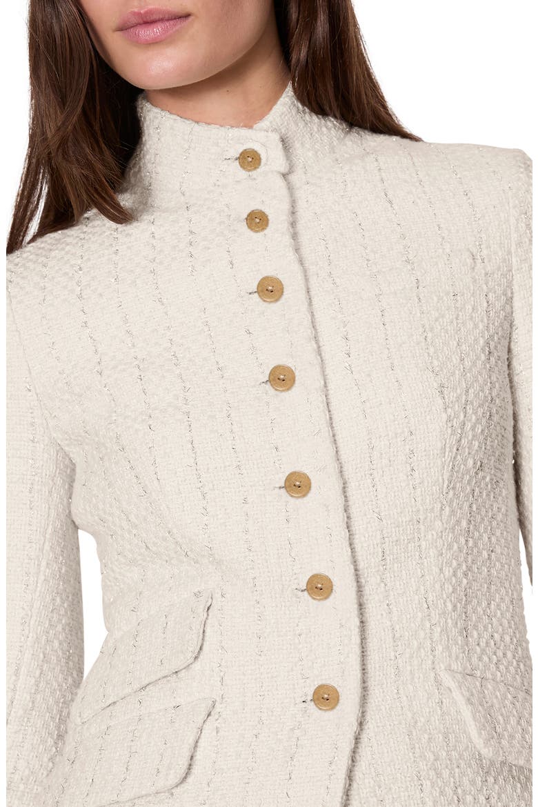 Slade Metallic Tweed Blazer, Alternate, color, IVORY