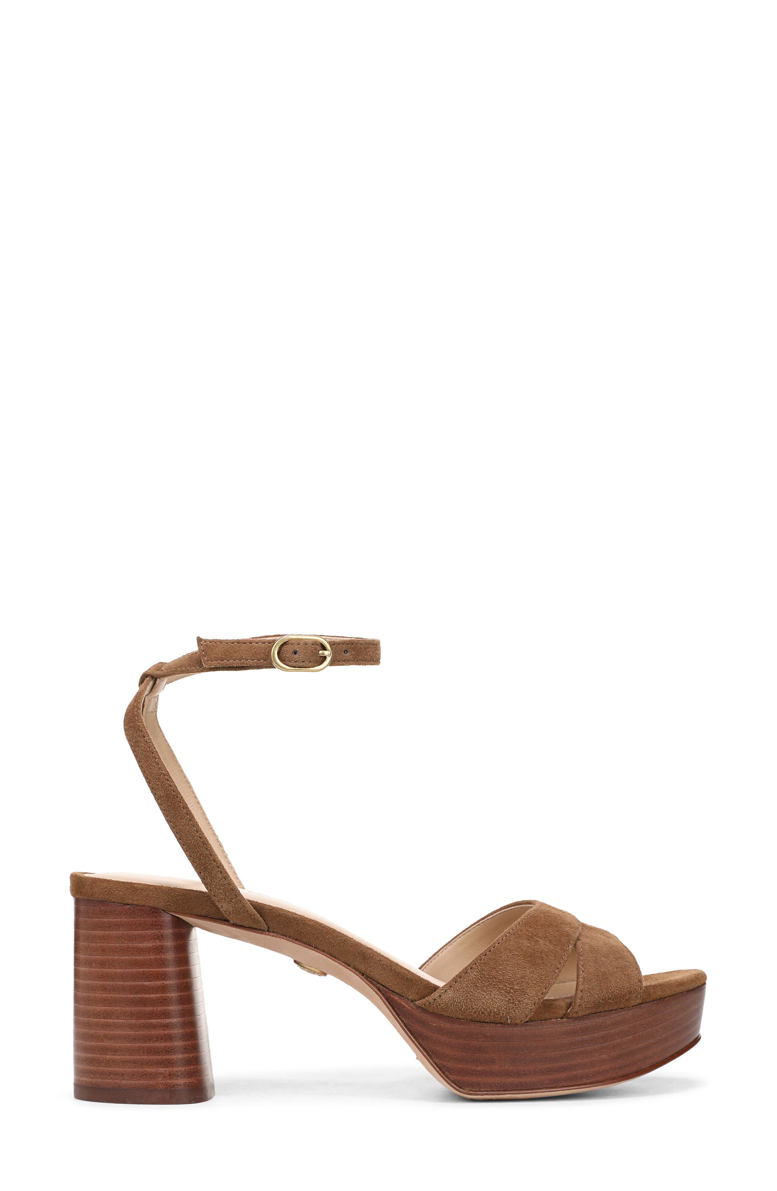 Veronica Beard Drina Ankle Strap Platform Sandal, Alternate, color, Hazelwood