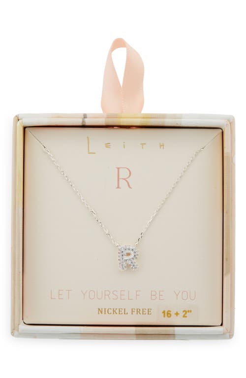 Leith Cubic Zirconia Initial Pendant Necklace