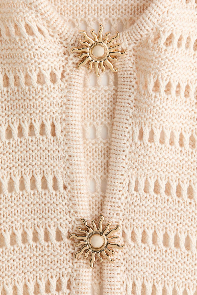 Mama Crochet-look Dress, Alternate, color, Light beige