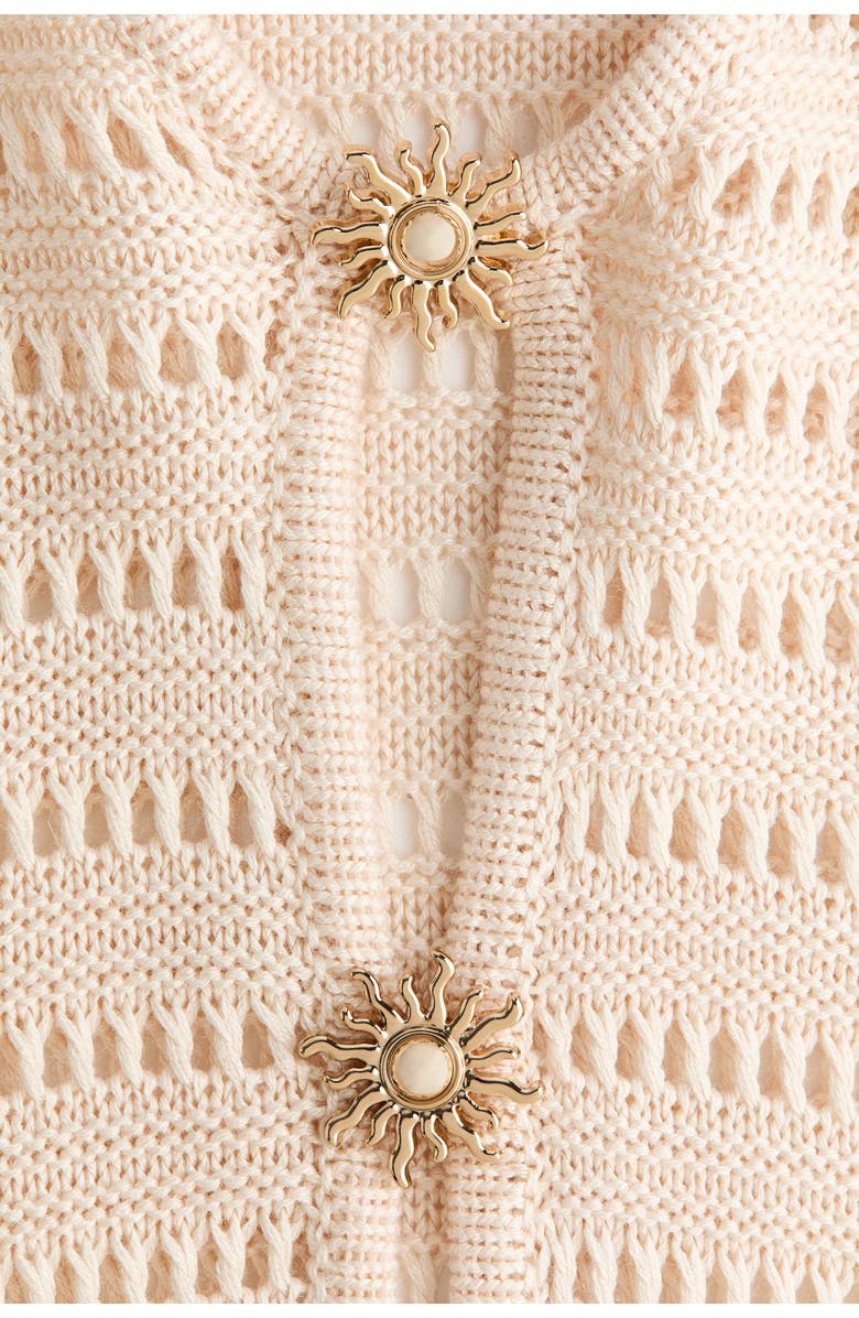 H&M Mama Crochet-look Dress, Alternate, color, Light Beige