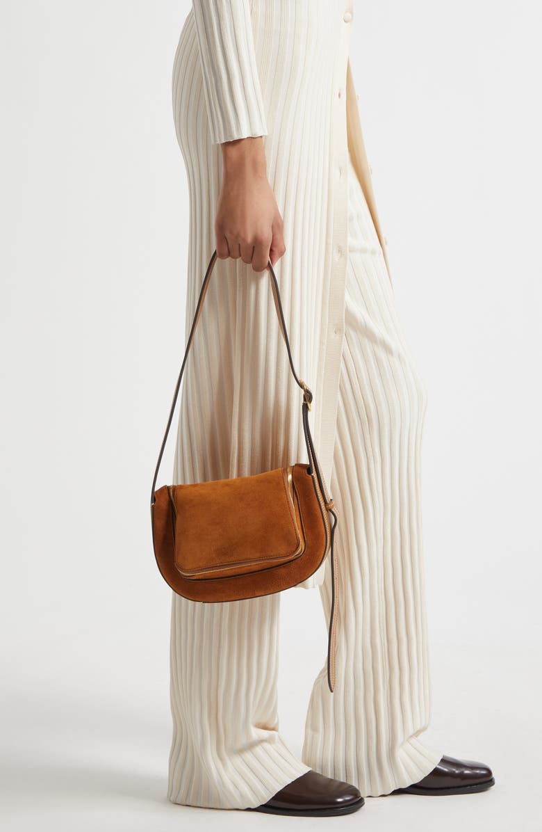 Anya Hindmarch Small Vere Suede Shoulder Bag, Alternate, color,