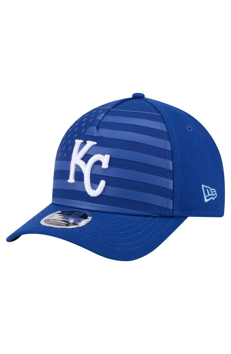 New Era Men's New Era Royal Kansas City Royals American Flag 9FORTY M-Crown A-Frame Adjustable Hat, Main, color, Royal