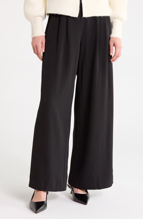 Pleated High Waist Wide Leg Pants