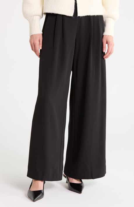 Pleated High Waist Wide Leg Pants