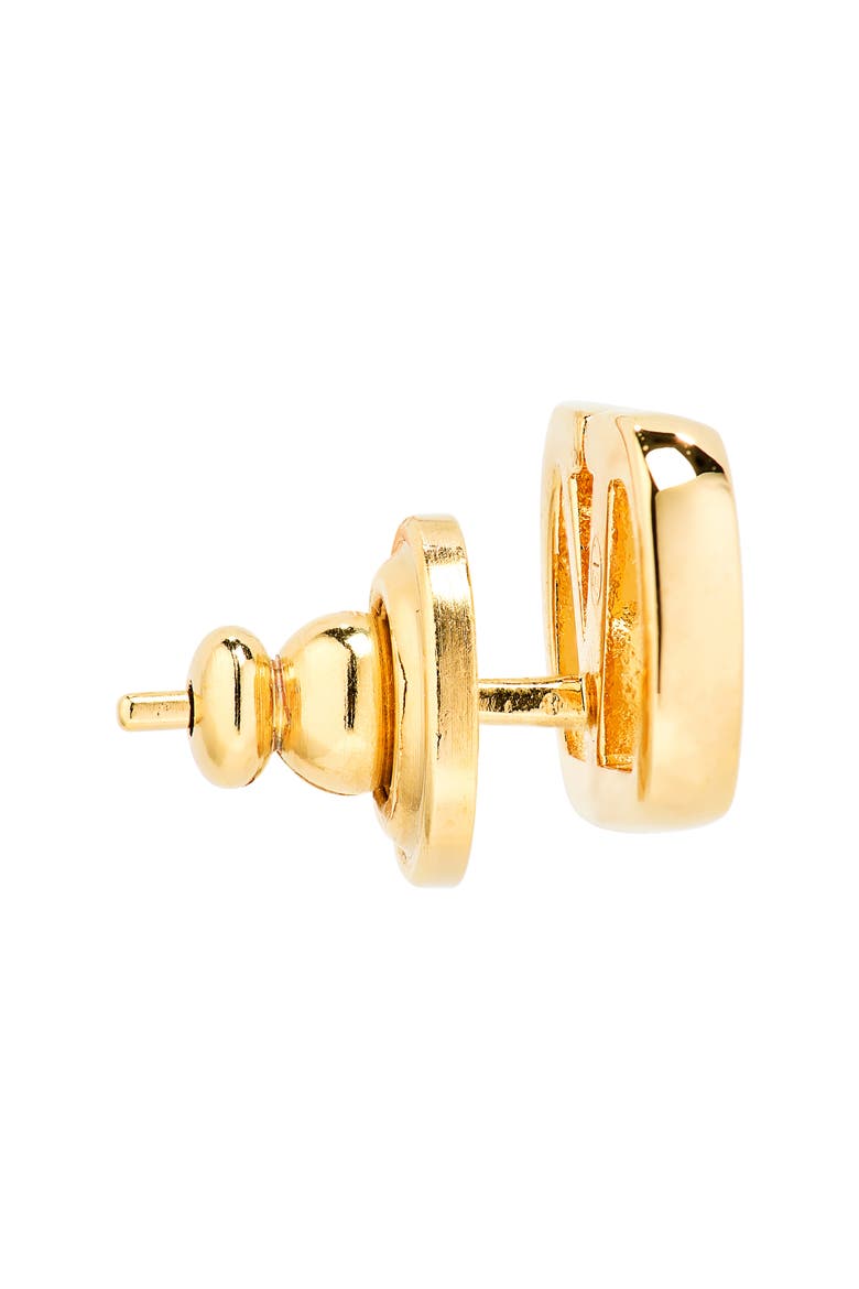 Vlogo Signature Stud Earrings, Alternate, color, GOLD