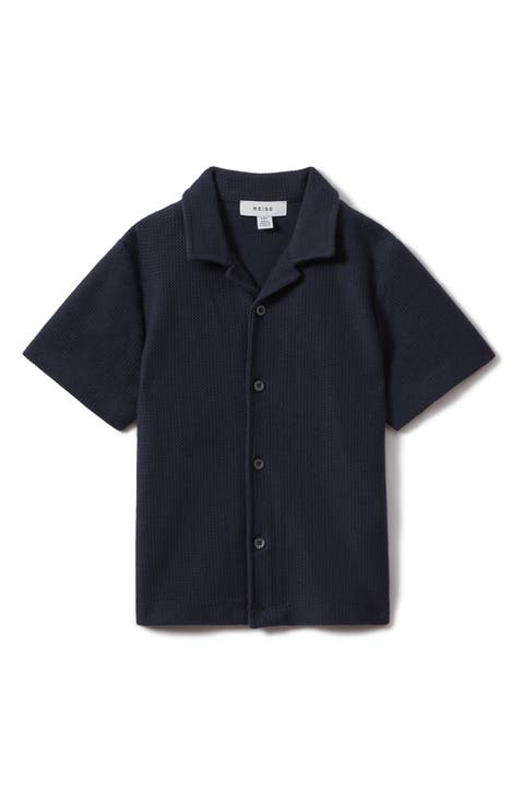 Kids' Gerrard Sr. Short Sleeve Cotton Button-Up Shirt (Big Kid)