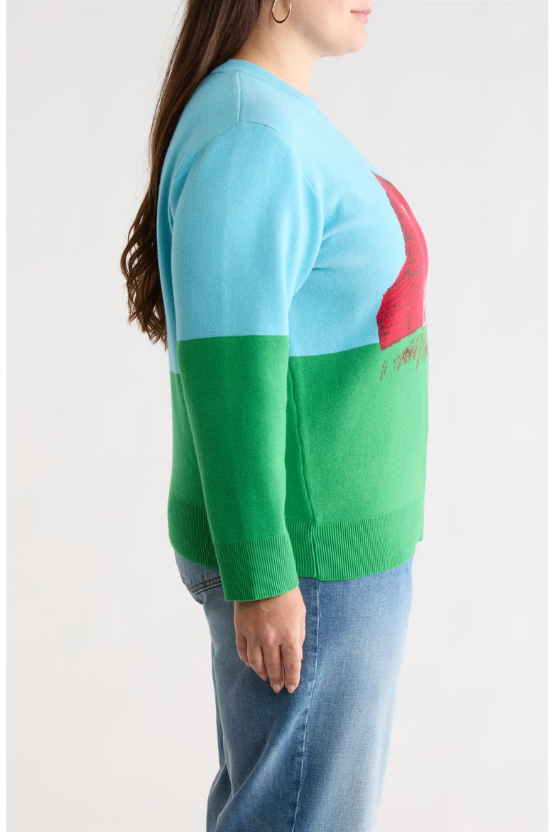 Kelsey's Farm Jacquard Sweater, Alternate, color, KELLY-BLUE-MULTI