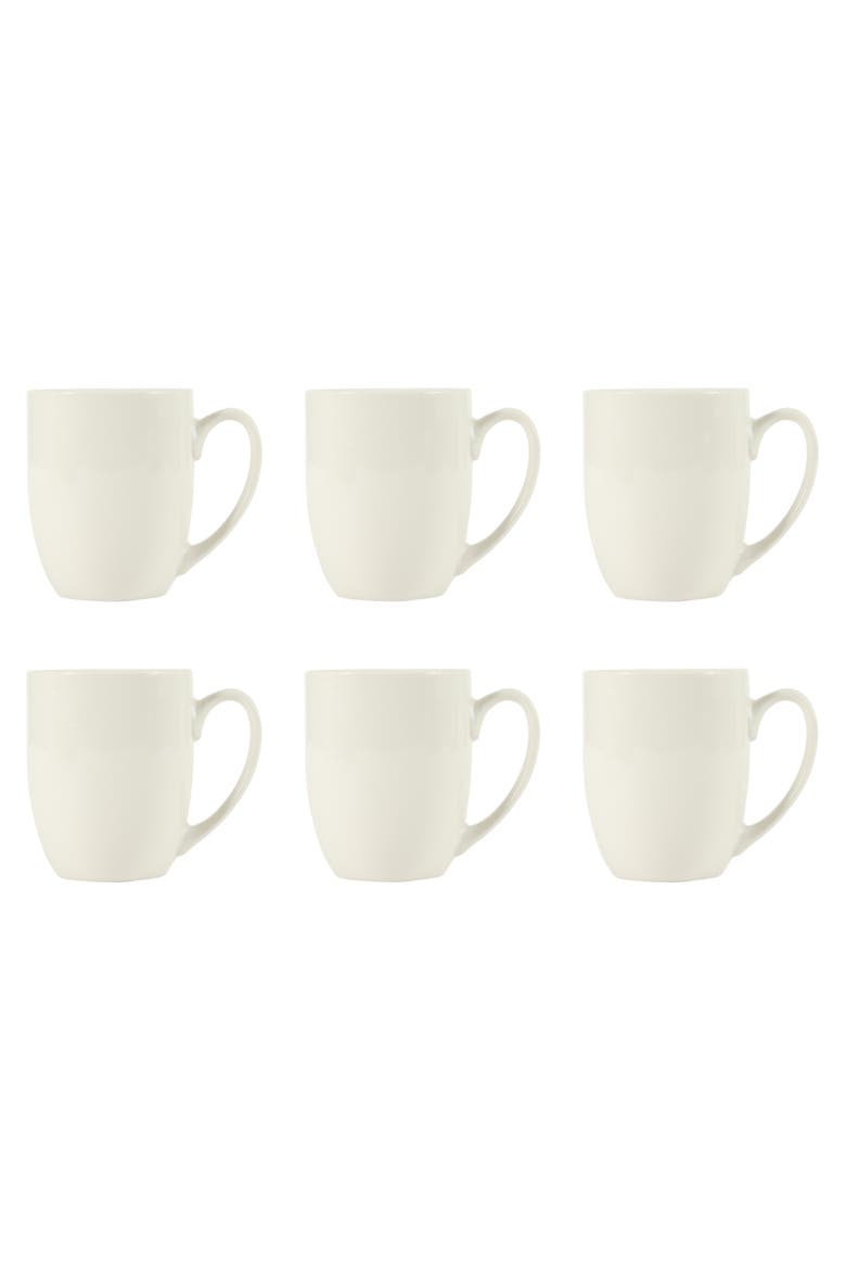 Great Essentials 16-Ounce Porcelain Coffee Mugs, Alternate, color, White
