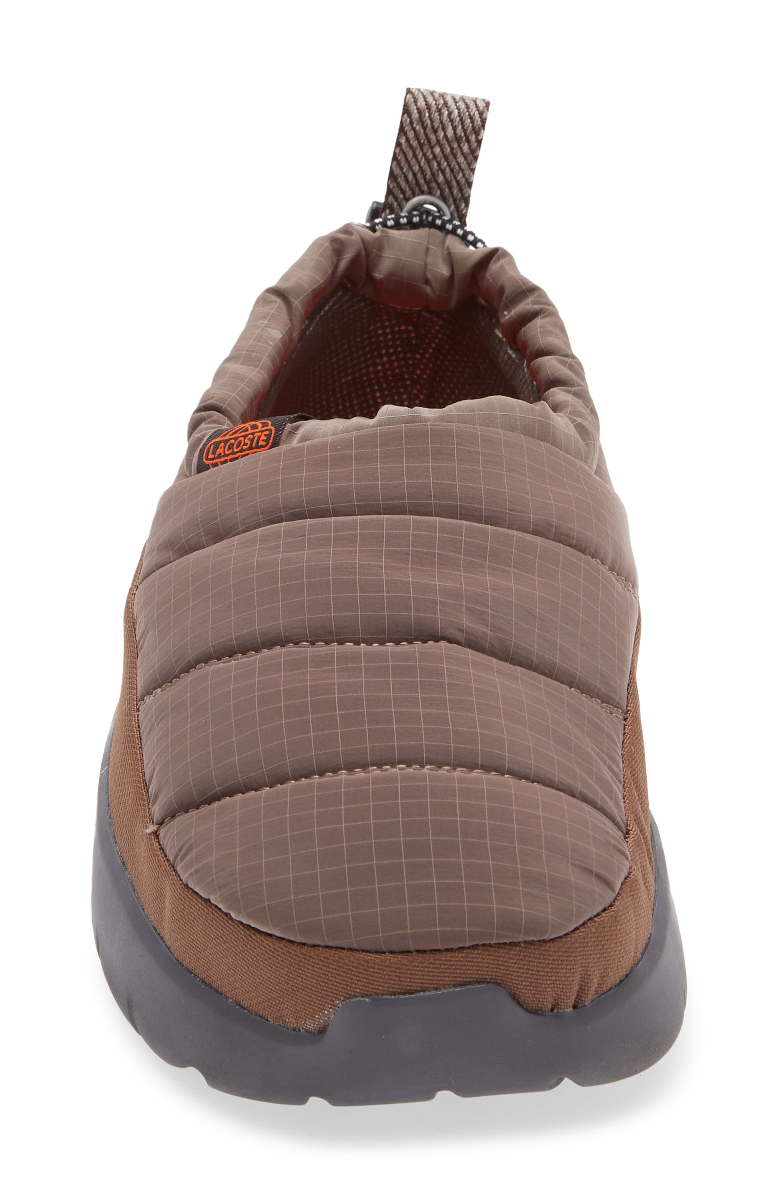 Lacoste Serve 2 Slipper, Alternate, color, Brown/ Dark Grey