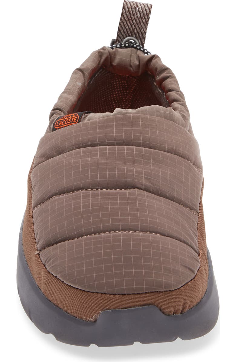 Lacoste Serve 2 Slipper, Alternate, color, Brown/ Dark Grey