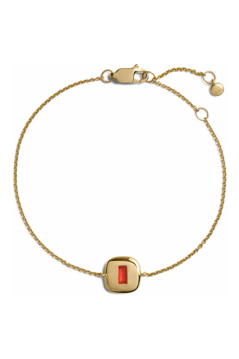 Gemdrop Chain Bracelet, Main, color, 18K GOLD VERMEIL / RED ONYX