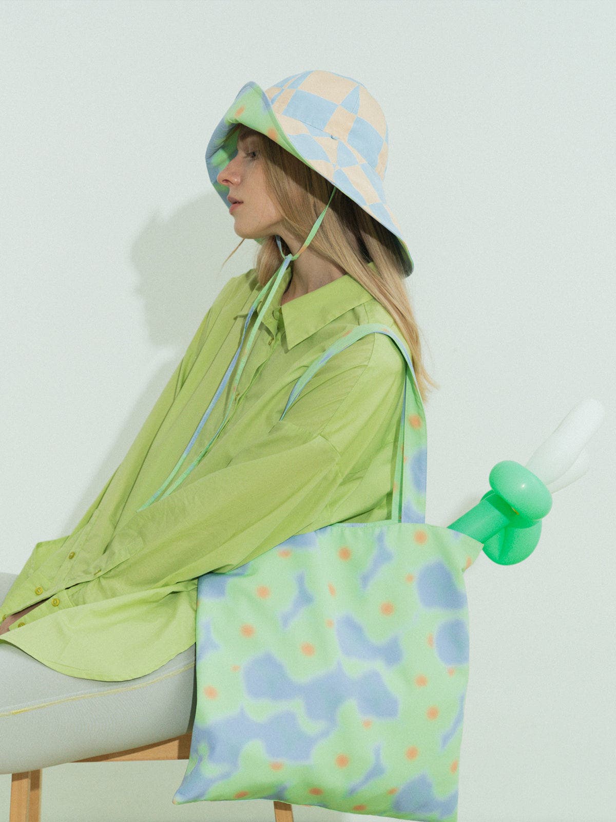 Lost Pattern NYC "Day Dream" Tote Bag, Alternate, color, Aqua Green