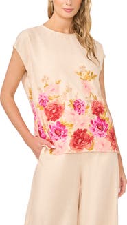 Halogen® Floral Print Top