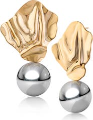 JARDIN Two-Tone Statement Drop Earrings