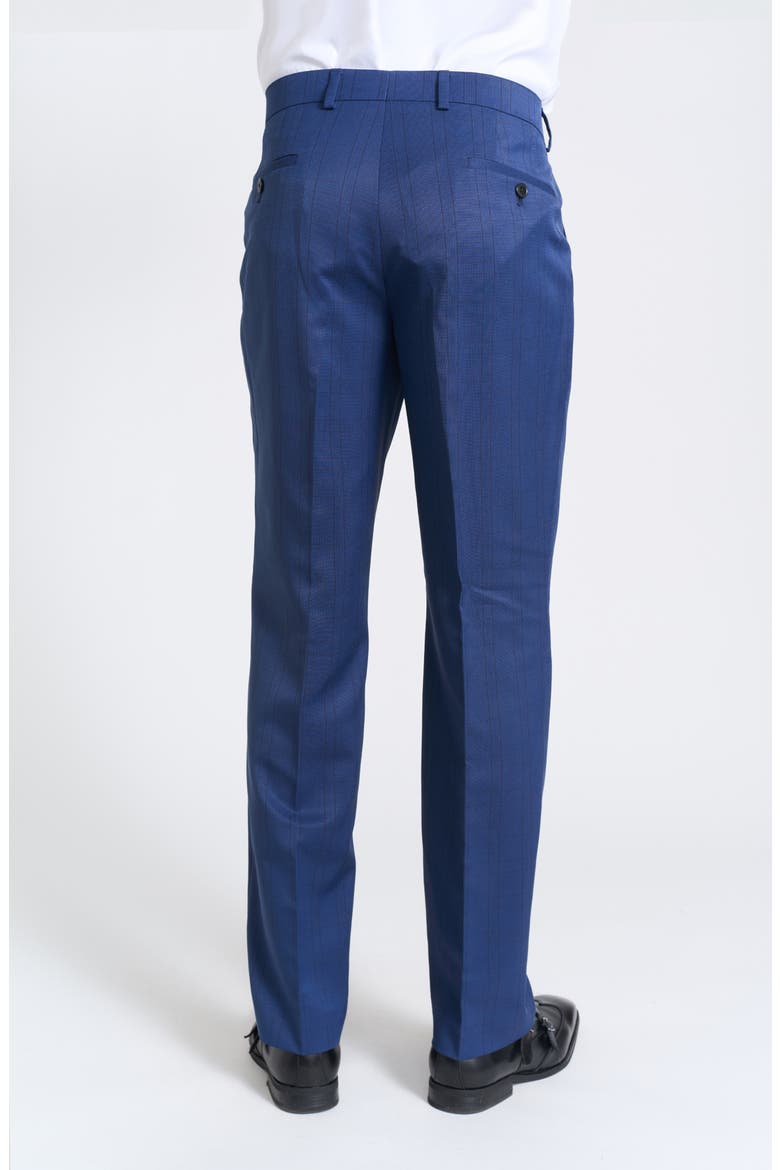 Navy Plaid Slim Fit Suit, Alternate, color, NAVY