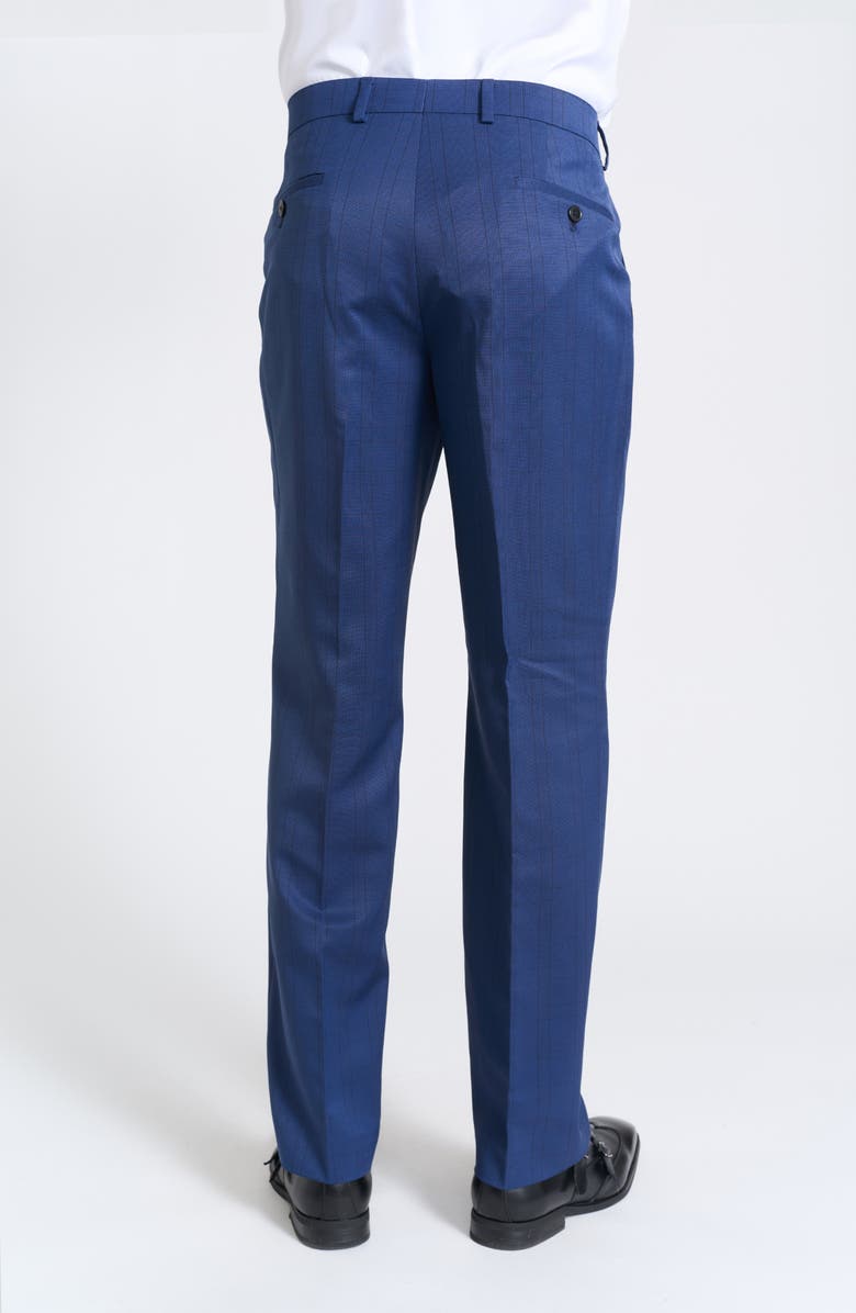 SAVILE ROW CO Navy Plaid Slim Fit Suit, Alternate, color, Navy