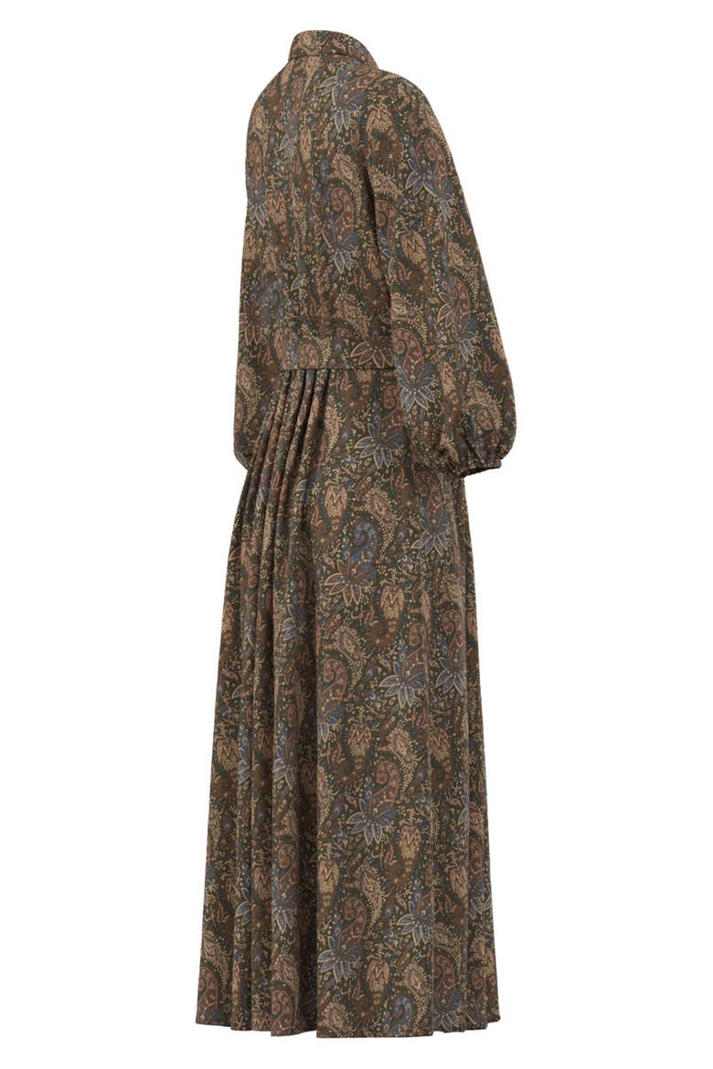 Paisley Long Sleeve Shirtdress, Alternate, color, UNDERWOOD